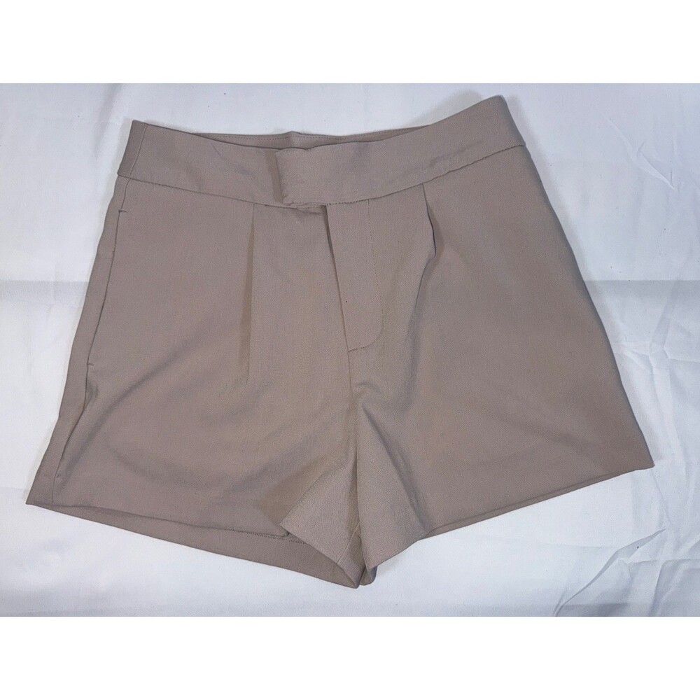 A New Day Women’s Dress Shorts Size 6 Color Beige With Pockets Responsible Style